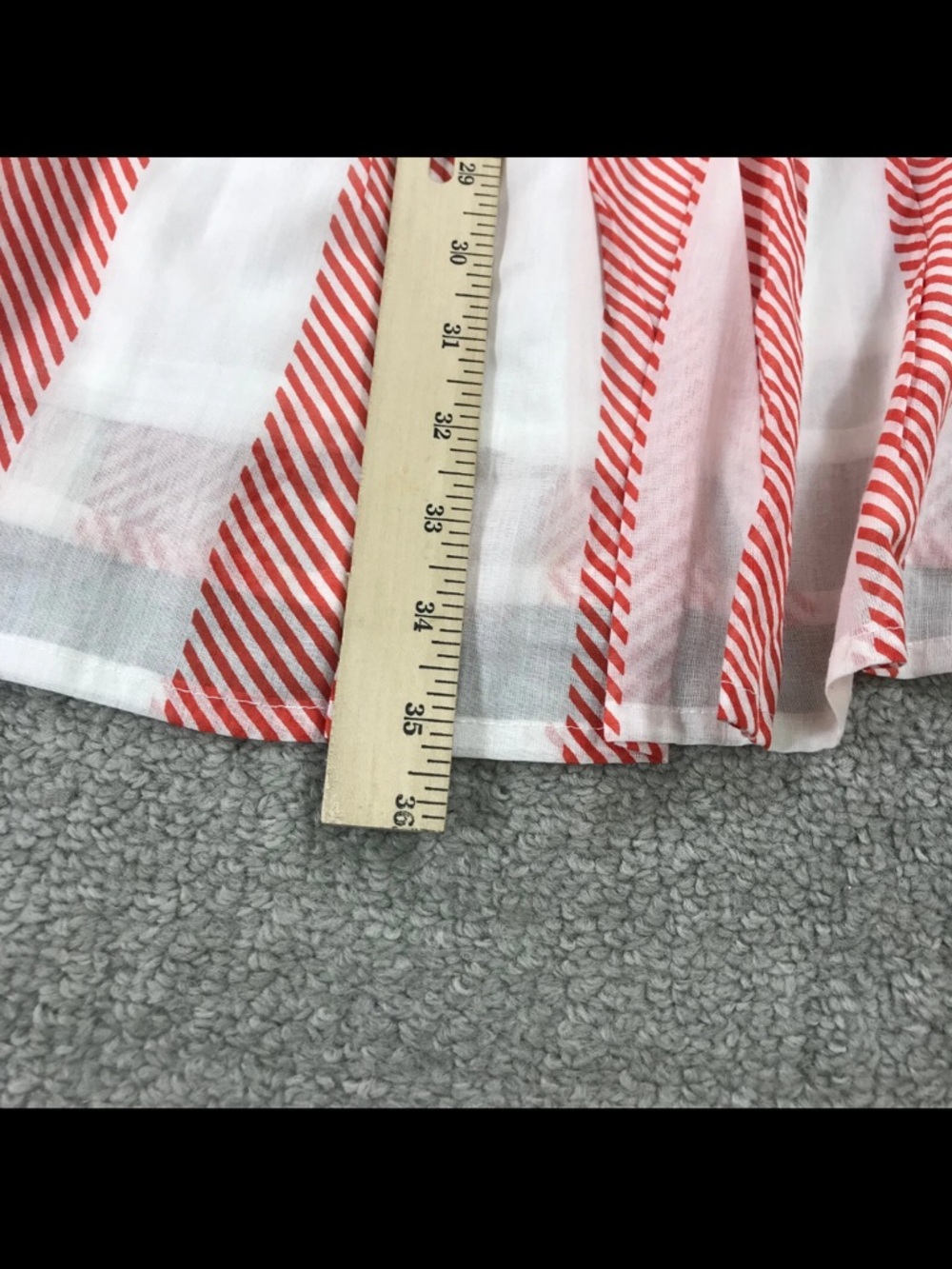 Oliphant 🌹Red and White Striped Tiered Dress - Picture 5 of 17